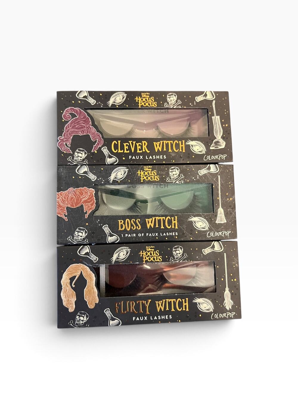 NIB Hocus Pocus 2 Witches Faux Eyelash Set by Colourpop